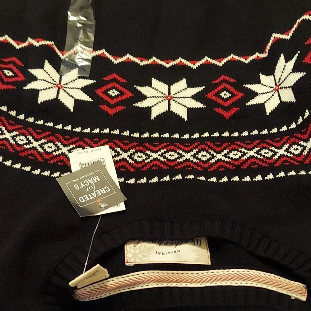 Men's Snowflake Crew Neck Sweater